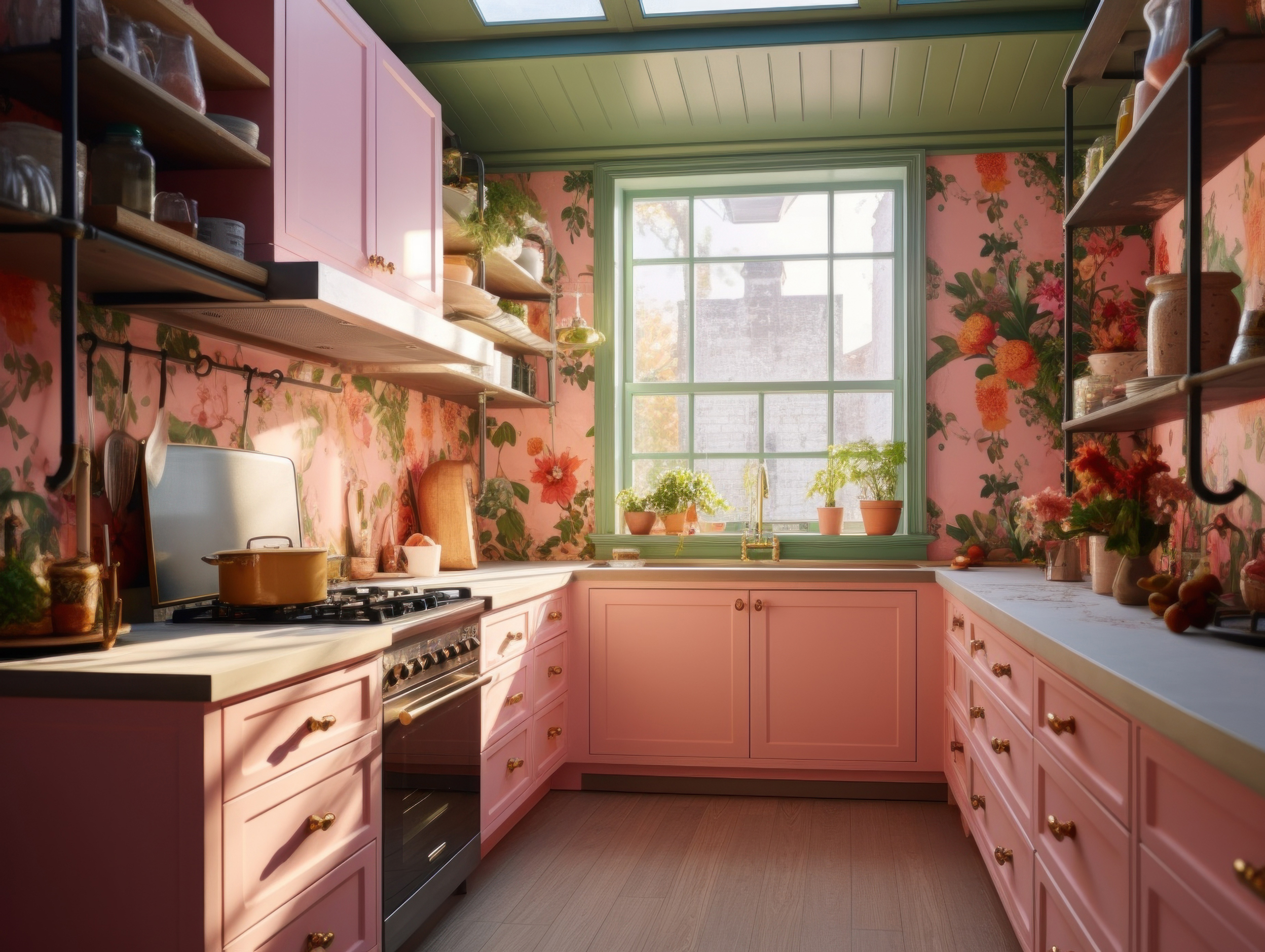 Pink Kitchen Cabinet Painting Pewaukee Colorwheel Painting